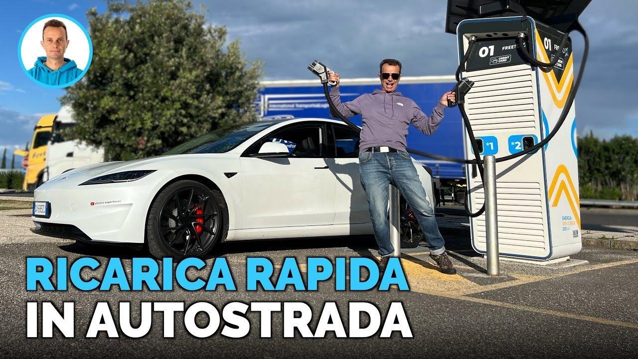 YouTube video thumbnail: electric experiences, Fast charge on the motorway, start to finish