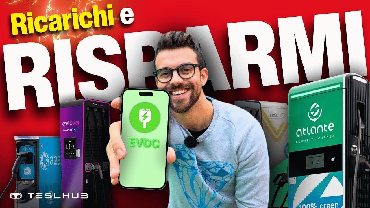 YouTube video thumbnail: Teslhub, Tests the EVDC app at real Italian chargers